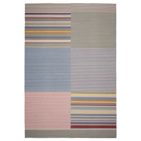 BUDDINGE - Rug, flatwoven, handmade multicolour/stripe pattern, 170x240 cm - best price from Maltashopper.com 10514179
