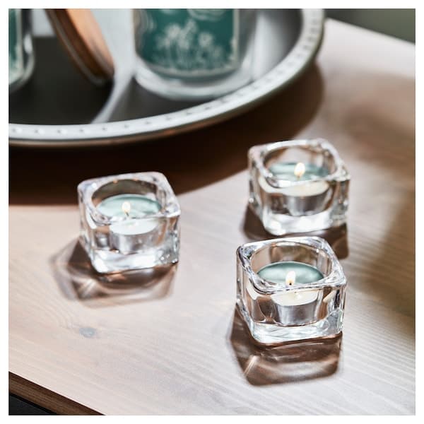 Ikea BUKETTAPEL - Scented tealight, bergamot & cedarwood/pale green, 3.5 hr