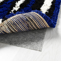 BULLERREMSA - Rug, high pile, blue white/black, 133x195 cm - best price from Maltashopper.com 30555277