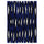 BULLERREMSA rug, high pile, blue white/black, 30 mmx133 cm
