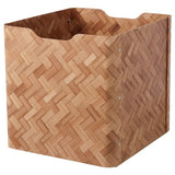 BULLIG box, bamboo/brown, 32x35x33 cm