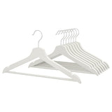 BUMERANG hanger, white, 43 cm, 8 pack