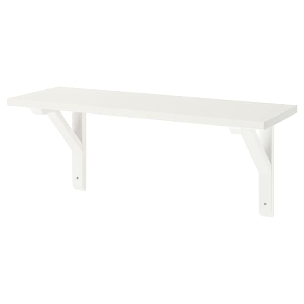 BURHULT / SANDSHULT - Wall shelf, white/white stained aspen, 59x20 cm - best price from Maltashopper.com 49325984