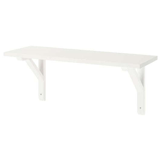 Ikea BURHULT / SANDSHULT - Wall shelf, white/white stained aspen, 59x20 cm