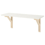 BURHULT / SANDSHULT wall shelf, white/aspen, 59x20 cm