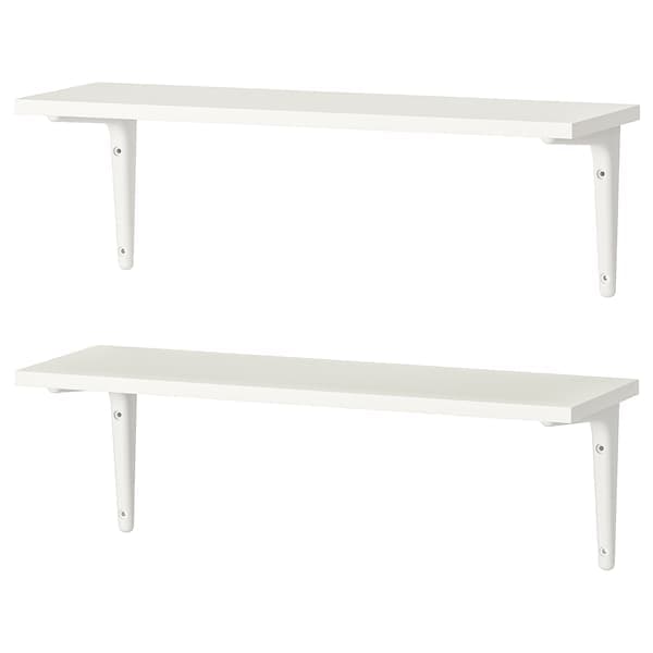 Ikea BURHULT / SIBBHULT - Wall shelf combination, white/white, 59x20 cm
