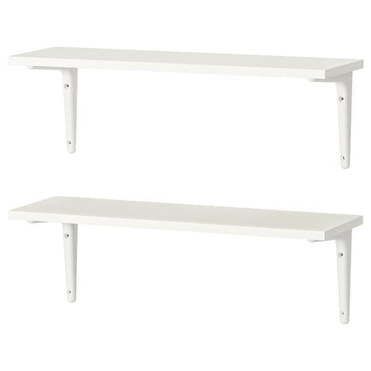 Ikea BURHULT / SIBBHULT - Wall shelf combination, white/white, 59x20 cm