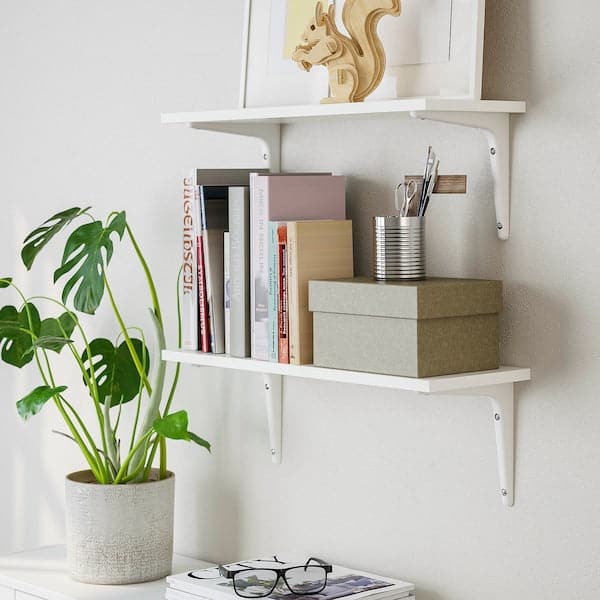 BURHULT / SIBBHULT - Wall shelf combination, white/white, 59x20 cm - best price from Maltashopper.com 09326099