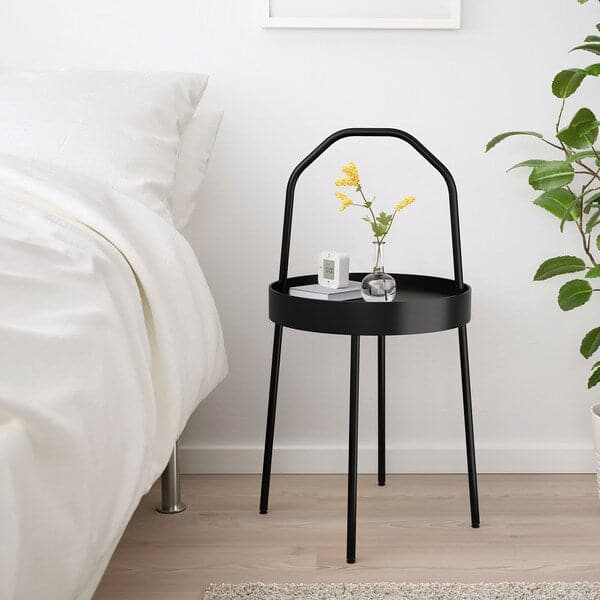 Ikea BURVIK - Side table, black, 38 cm
