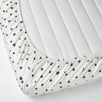 BUSENKEL - Fitted sheet, star pattern/white, 90x200 cm - best price from Maltashopper.com 10523188