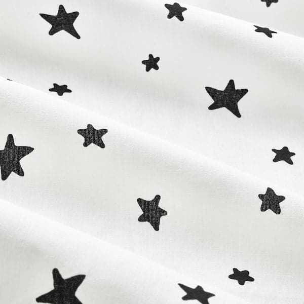 BUSENKEL - Fitted sheet, star pattern/white, 90x200 cm - best price from Maltashopper.com 10523188