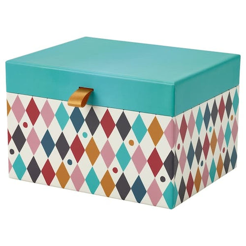 BUSENKEL - Compartmentalised jewellery box, harlequin/multicolour ,