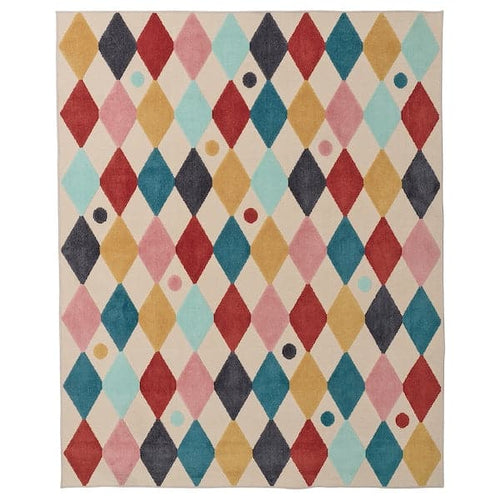 BUSENKEL - Rug, harlequin pattern/multicolour, 130x160 cm