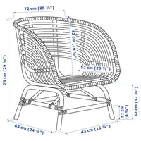 BUSKBO - Armchair, rattan - Premium Arm Chairs, Recliners & Sleeper Chairs from Ikea - Just €219.99! Shop now at Maltashopper.com