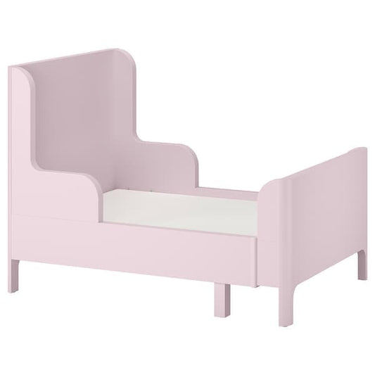 Ikea BUSUNGE - Extendable bed, light pink, 80x200 cm