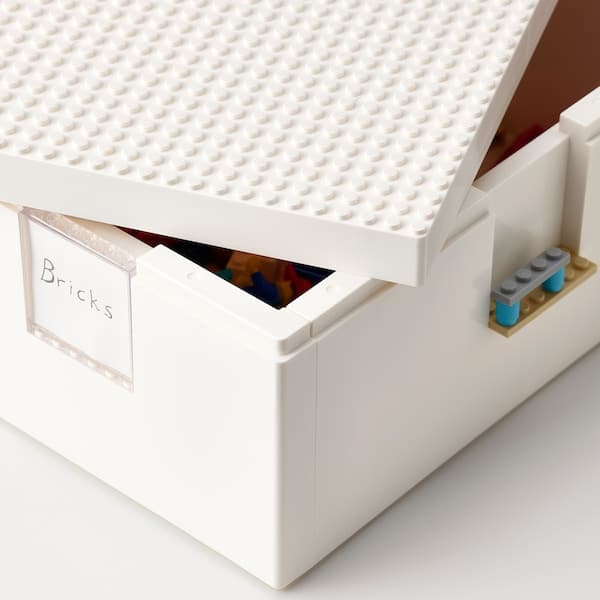 BYGGLEK - LEGO® box with lid, white, 26x18x12 cm - Premium Baby & Toddler from Ikea - Just €19.99! Shop now at Maltashopper.com