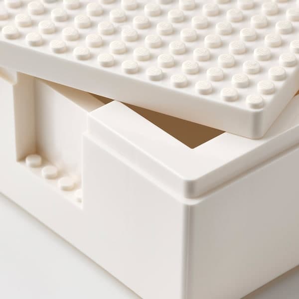 Ikea BYGGLEK - LEGO® box with lid, set of 3, white