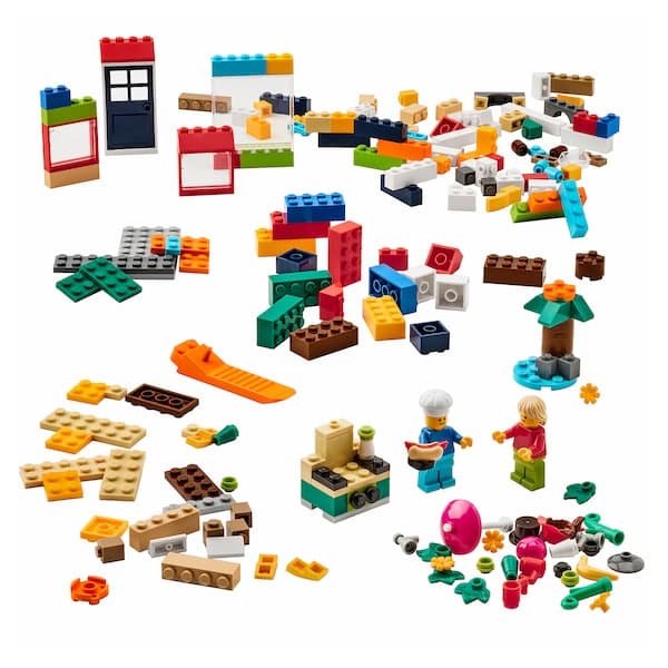 BYGGLEK - 201-piece LEGO® brick set, mixed colours - best price from Maltashopper.com 20436888