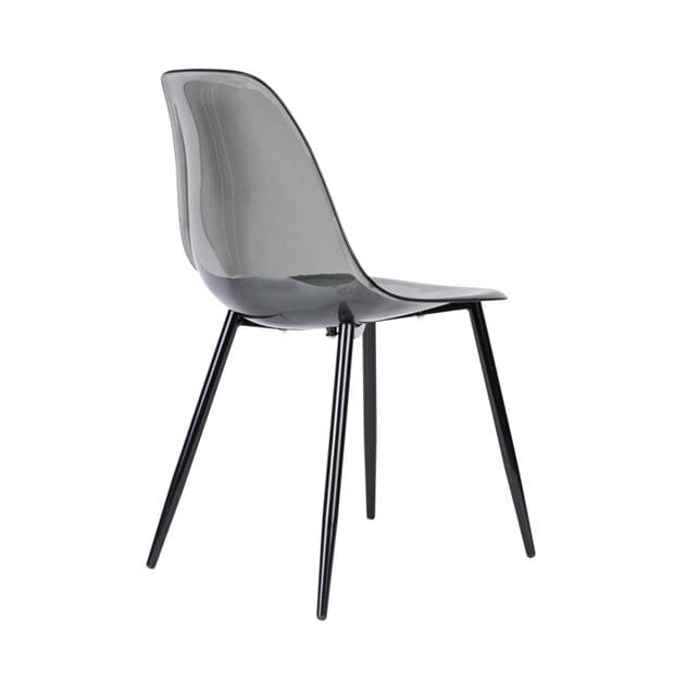 DARK ICE Black table chair, transparent H 83 x W 47 x D 53 cm - best price from Maltashopper.com CS637315