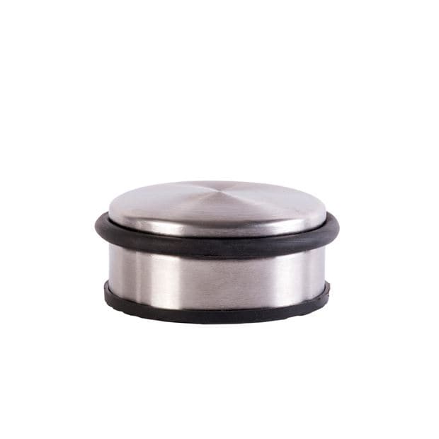 STAINLESS Silver door stop H 4 cm - Ø 10 cm - best price from Maltashopper.com CS609819