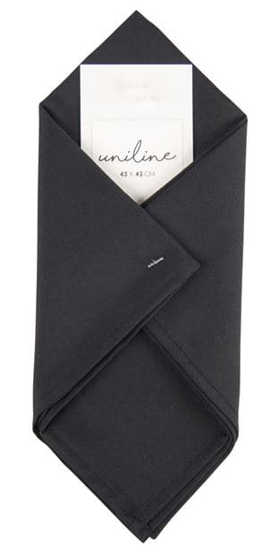 Casa UNILINE Black napkin, W 43 x L 43 cm