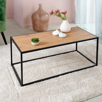 DAVENPORT Natural living room table H 40 x W 50 x L 100 cm - best price from Maltashopper.com CS638855