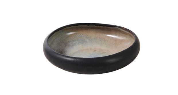 Casa LAVA Bowl 65 CL black, H 4,5 cm - Ø 20 cm