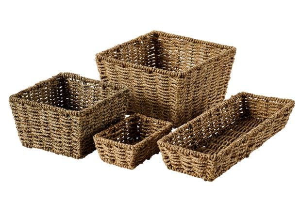 CALI SEAGRASS Natural basket H 6 x W 36 x D 14 cm - best price from Maltashopper.com CS663866