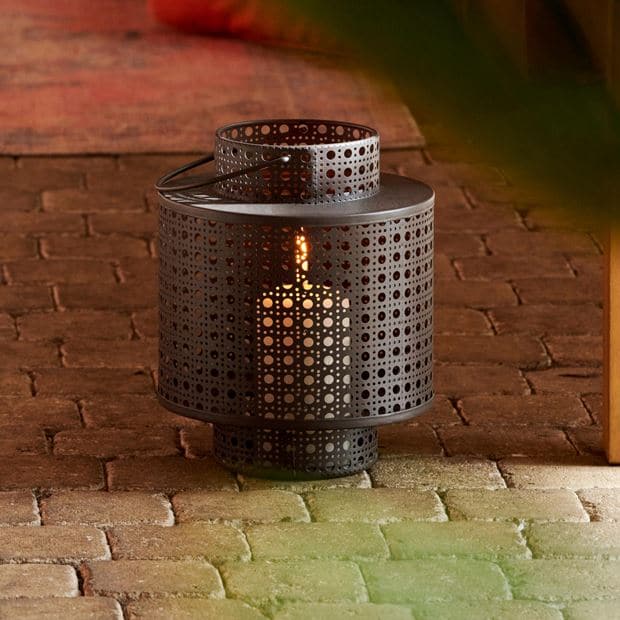 MESH Metallic lantern H 22 cm - Ø 17 cm - best price from Maltashopper.com CS655739