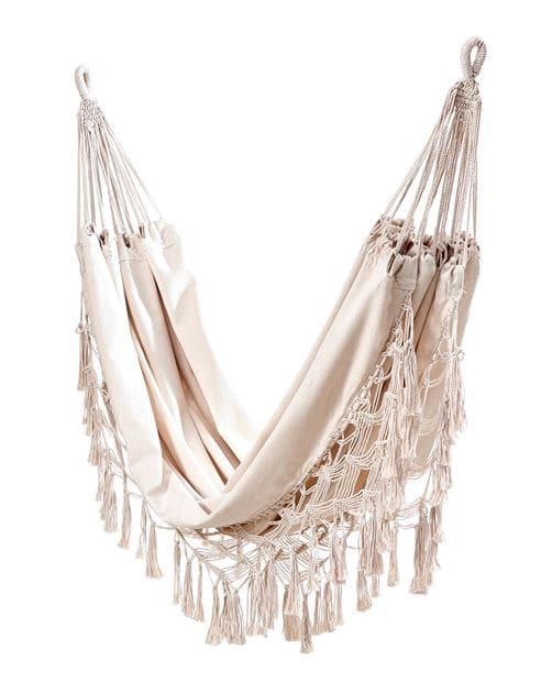 MACRAME Hammock white antique white W 150 x L 200 cm - best price from Maltashopper.com CS632282