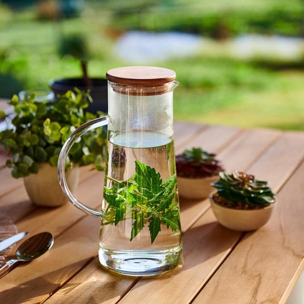 NARROW Transparent carafe H 26 cm - Ø 10 cm - best price from Maltashopper.com CS609210