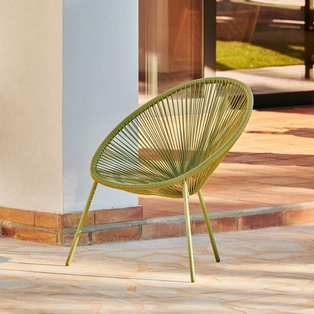 ACAPULCO Green lounge chair H 82 x W 75 x D 69 cm - best price from Maltashopper.com CS629580
