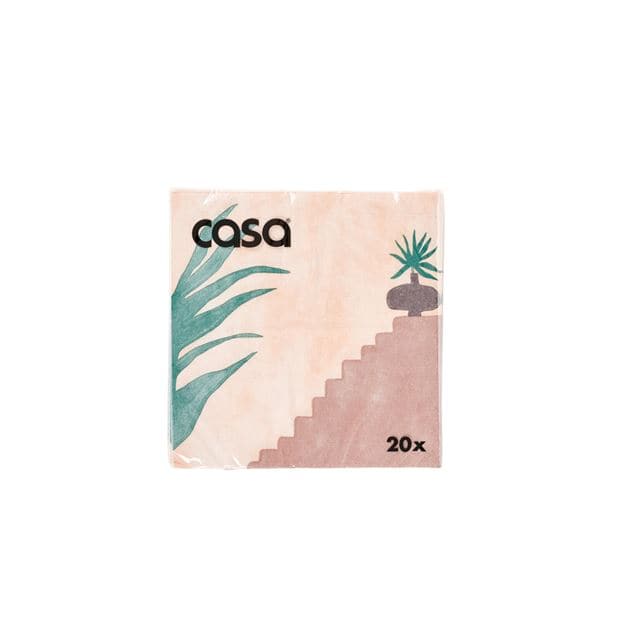 ESCAL Set of 20 multicolored paper napkins W 33 x L 33 cm - best price from Maltashopper.com CS671244