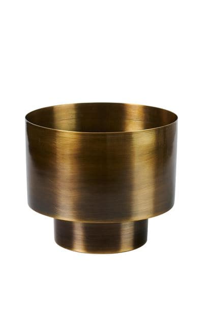 SATURN Bronze plant pot H 18 cm - Ø 21 cm - Ø 14 cm - best price from Maltashopper.com CS662963