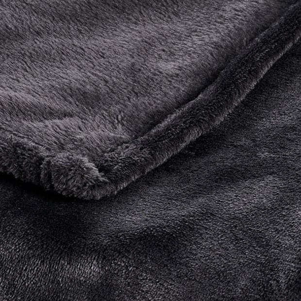Casa FLANNEL Dark gray plaid, W 150 x L 200 cm