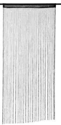 BLACK Curtain with black fringes W 90 x L 200 cm - best price from Maltashopper.com CS610015