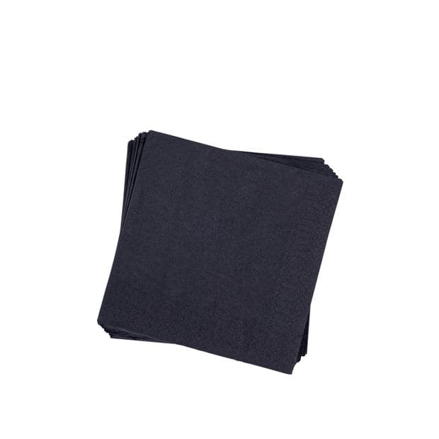 UNI Set of 20 black napkins W 33 x L 33 cm - best price from Maltashopper.com CS558257