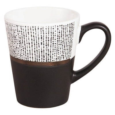 Maisons du Monde MEKONG - White and black earthenware cup with polka dots - best price from Maltashopper.com M173262