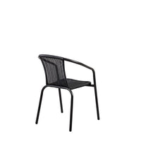 GERONA Black stackable chair H 77 x W 58 x D 53 cm - best price from Maltashopper.com CS652512