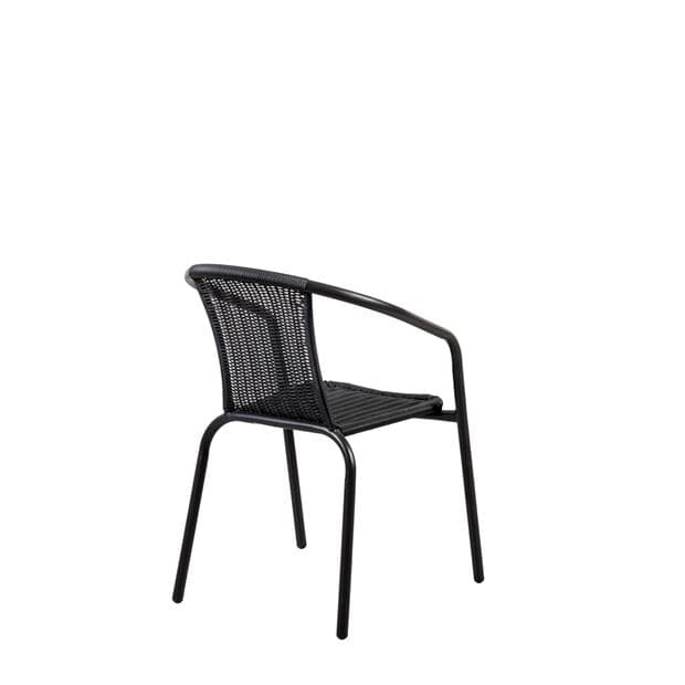 Casa GERONA Stackable black chair, H 77 x W 58 x D 53 cm