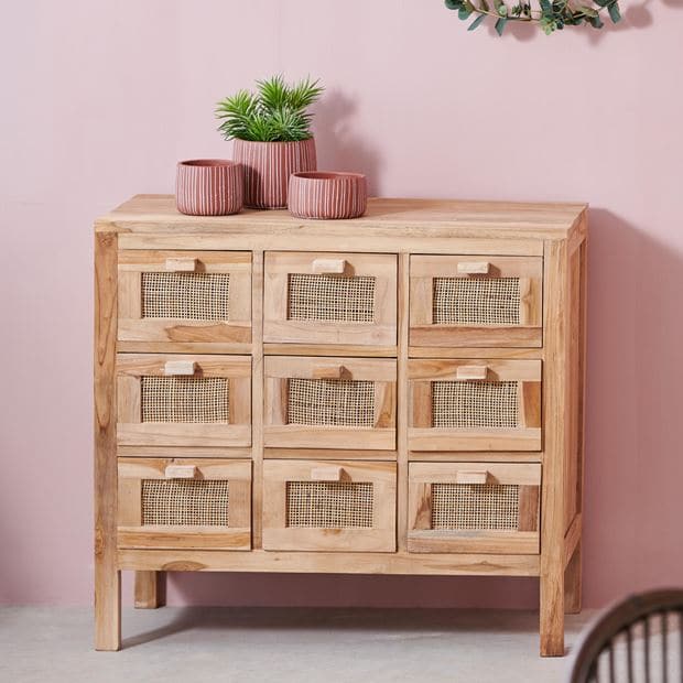 Casa TECK MEDICINE CHEST/9DRAWERS