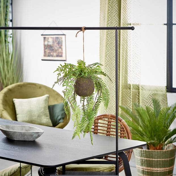 GREENERY Hanging pot with green fern H 22 cm - Ø 33 cm - best price from Maltashopper.com CS624897