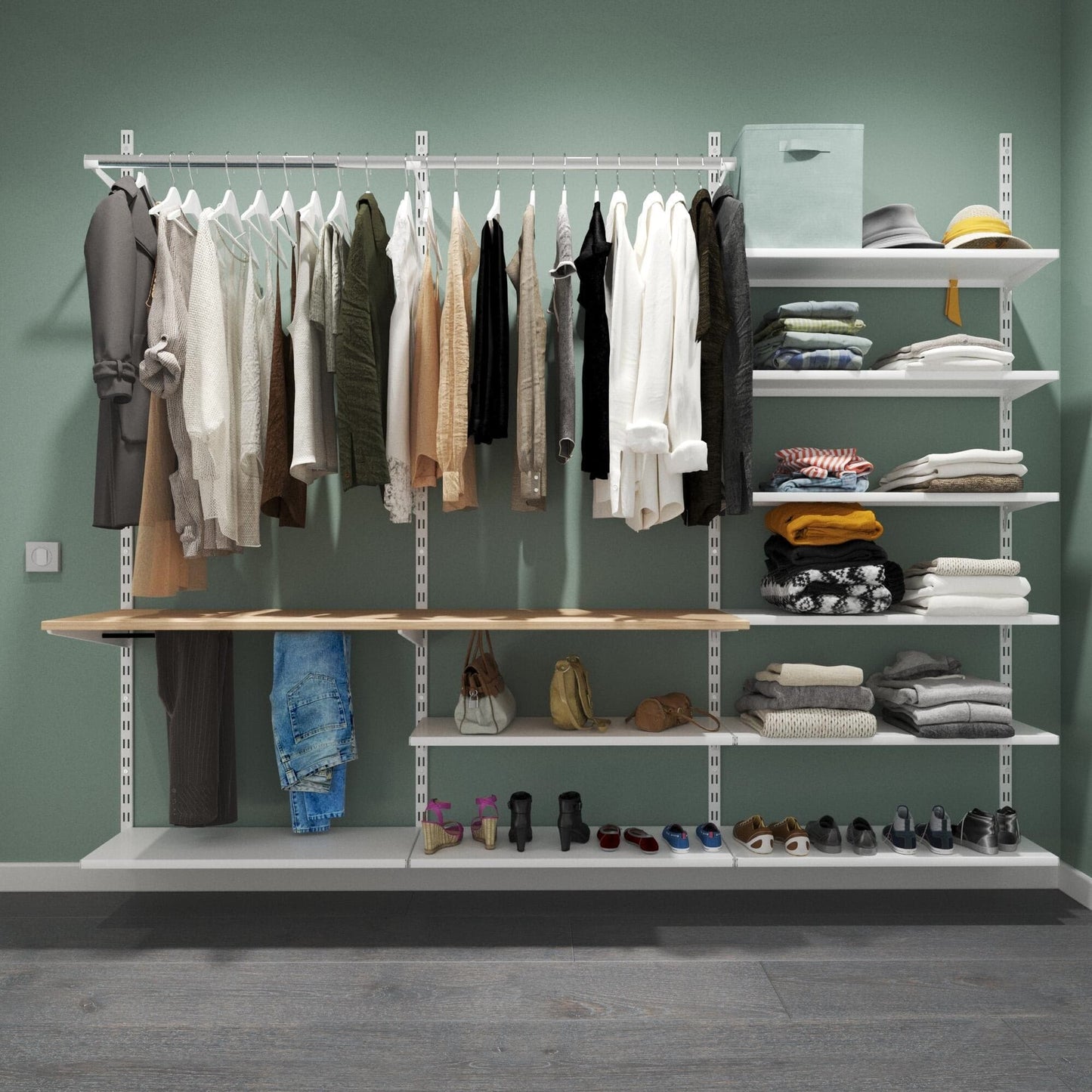 DOUBLE RACK 200 CM WHITE SPACEO