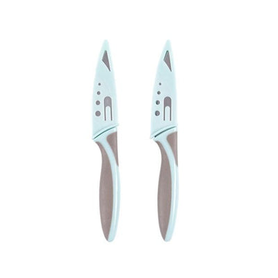 CASA KITCHEN Paring knife set of 2 grey, blue L 20 cm - best price from Maltashopper.com CS647045