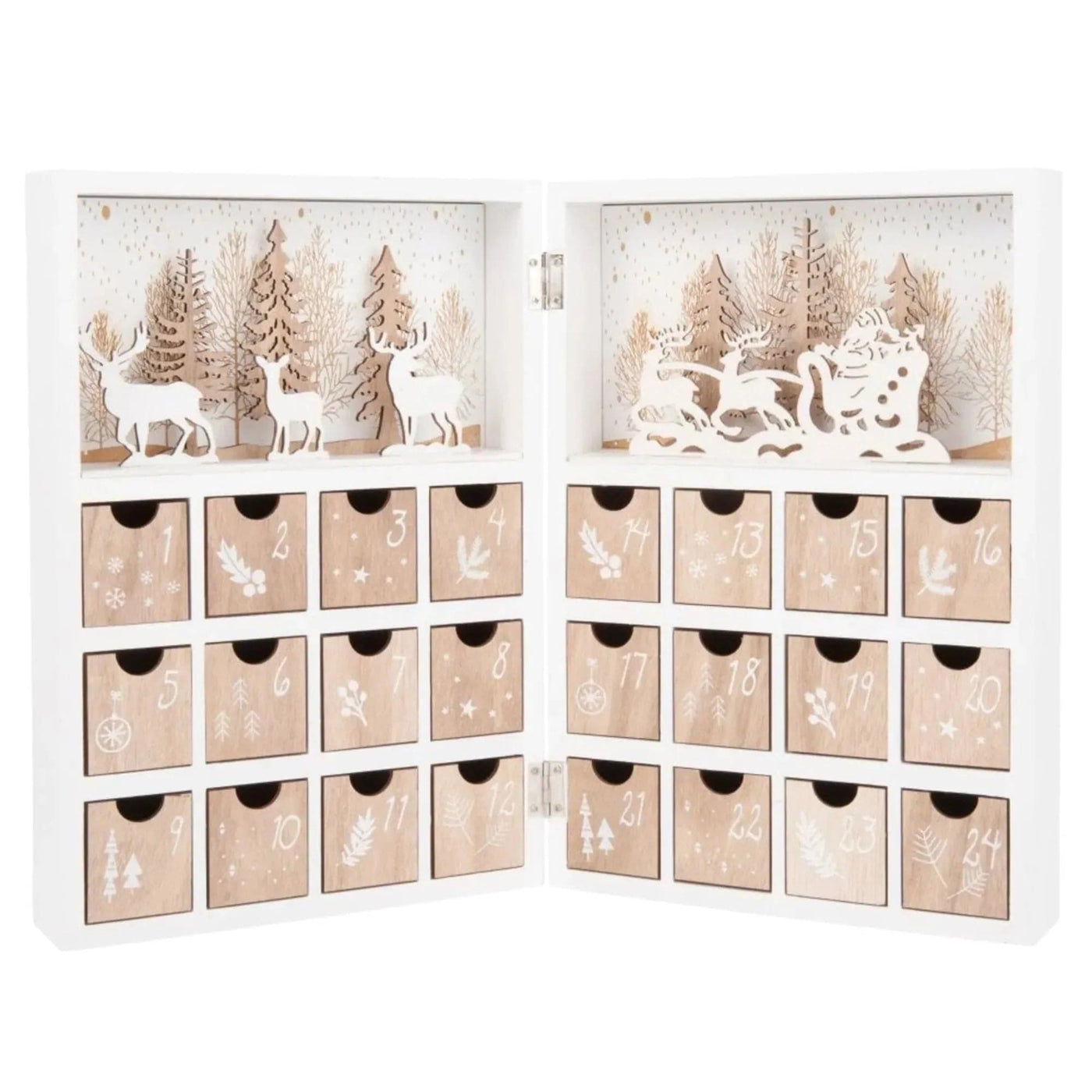 Maisons du Monde Maisons du Monde  - Advent calendar book to fill,  white and natural colors