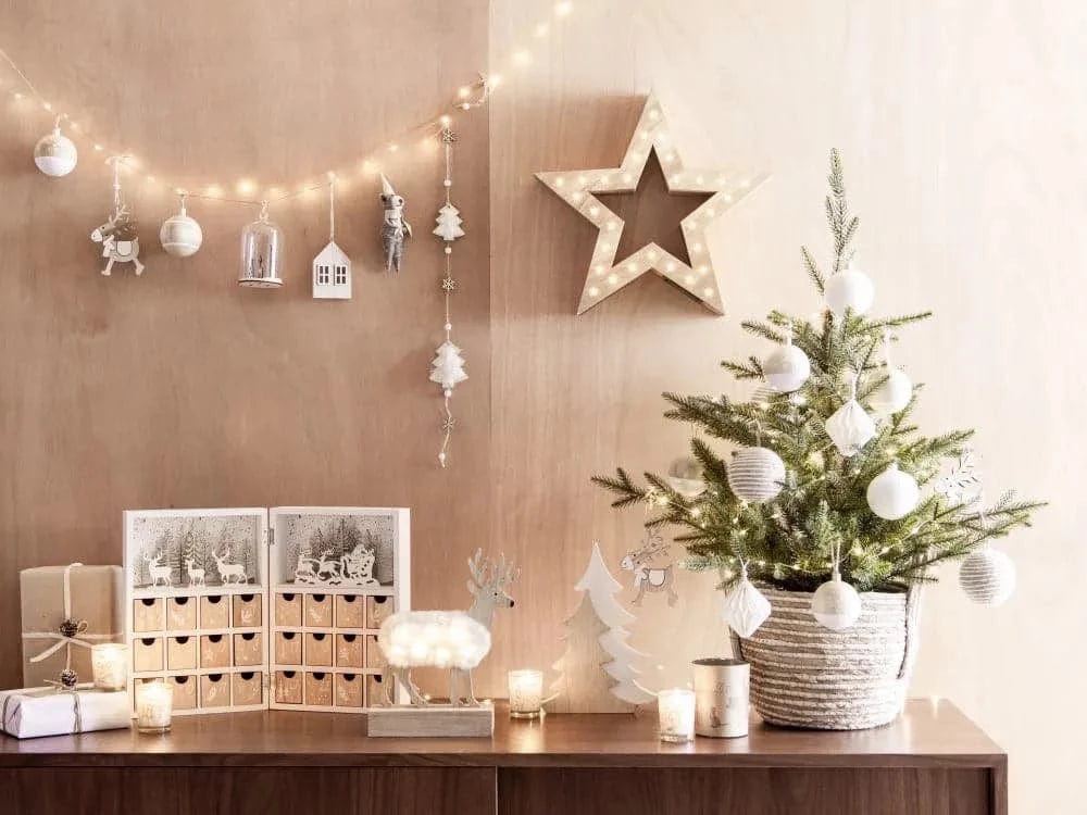 Maisons du Monde Maisons du Monde  - Advent calendar book to fill,  white and natural colors