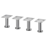 CAPITA leg, stainless steel, 8 cm, 4 pack