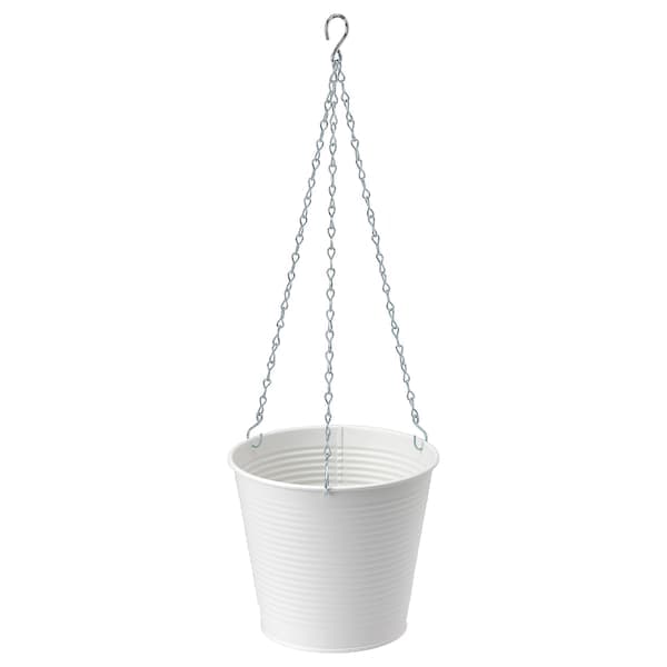 Ikea CASHEWÄPPLE - Hanging planter, in/outdoor white, 15 cm