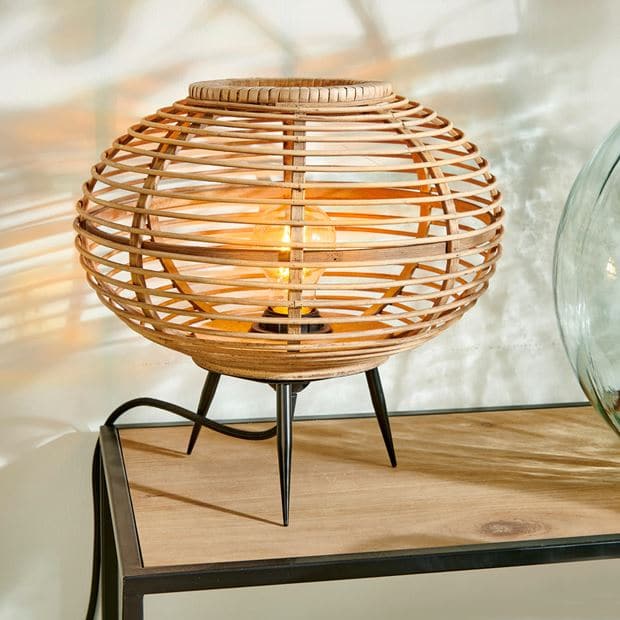 Casa ZANZI Table lamp E27 natural H 29 cm - Ø 30 cm