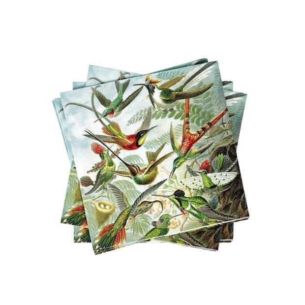 COLIBRI Set of 20 multicolored napkins W 33 x L 33 cm - best price from Maltashopper.com CS667254